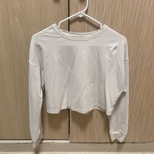 Cropped lululemon white long sleeve
